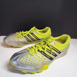 Adidas Men's Silver & Yellow Sneakers